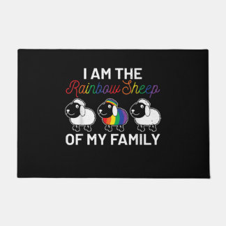 I am rainbow sheep of my family | Sheep Gift Doormat