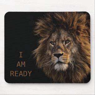 I AM READY - Lion Mouse Pad
