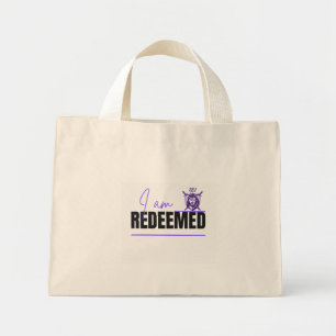I Am Redeemed Bumper Sticker Magnet Christian  Mini Tote Bag
