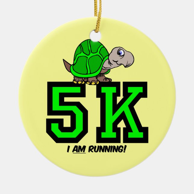 I am running 5K Ceramic Ornament (Front)