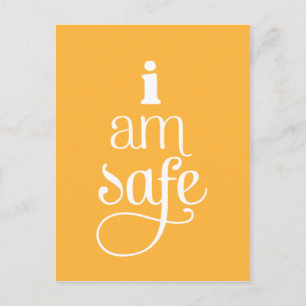 I am Safe Affirmation Postcard