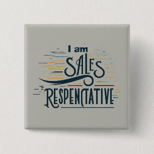 I am Sales Representative Square 2 Inch Square Button