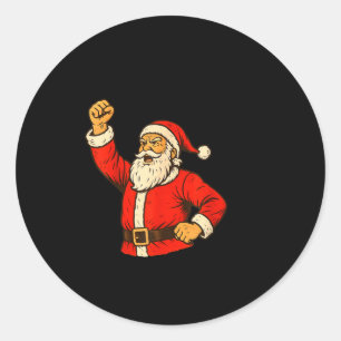 I Am Santifa Santa Claus Anti Fascism Christmas Au Classic Round Sticker