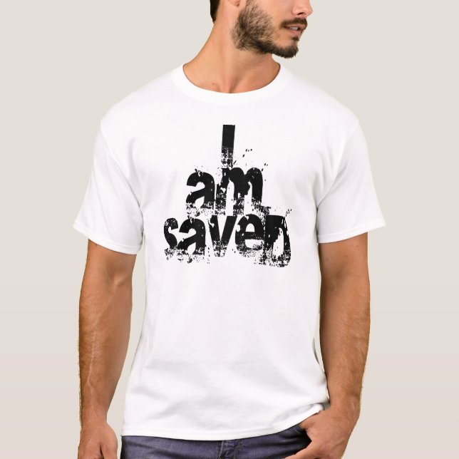 I AM Saved Christian T-Shirt (Front)