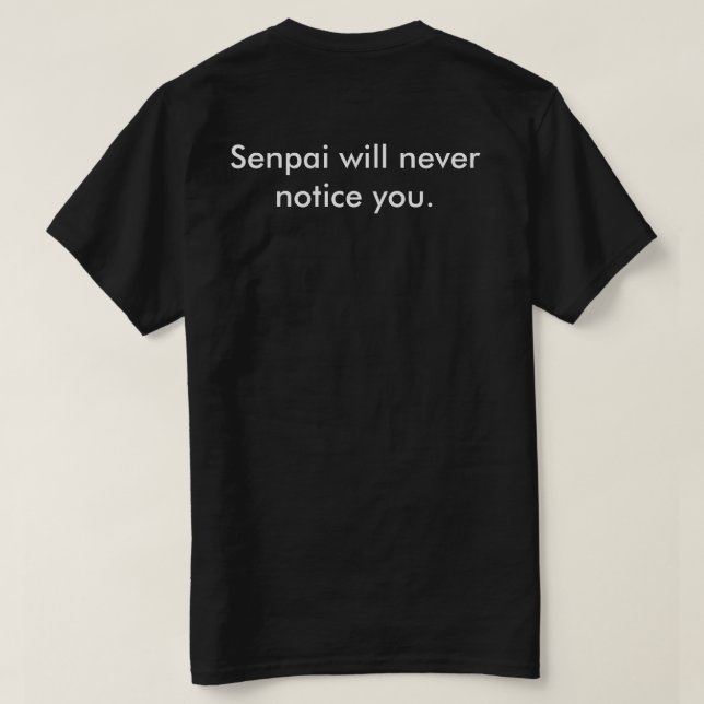 I AM SENPAI Basic Dark T-Shirt (Design Back)