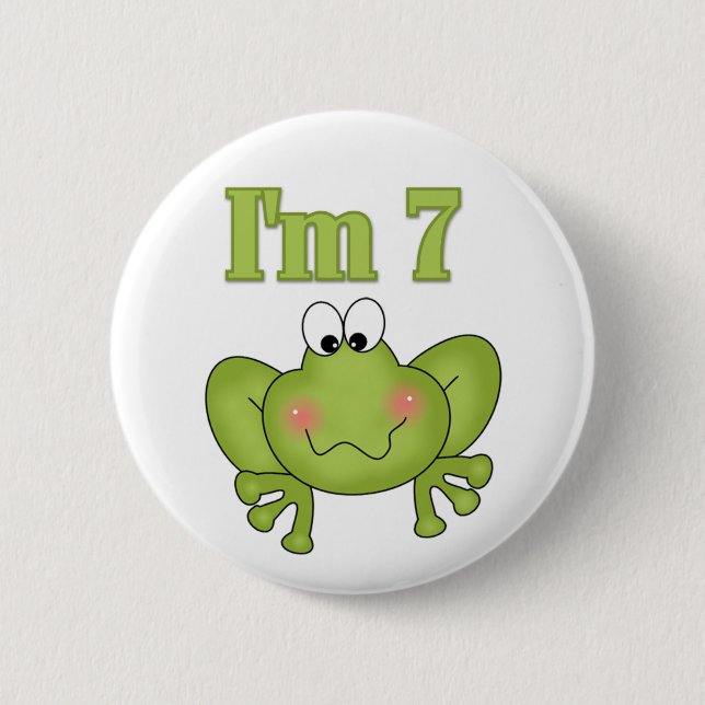 I am Seven Frog Button (Front)