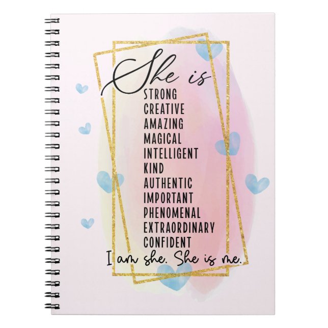 I Am She and She Is Me Notebook (Front)