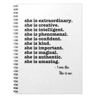 I am She. She is Me. Notebook