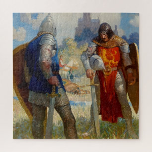 “I Am Sir Lancelot du Lake” by NC Wyeth Jigsaw Puzzle