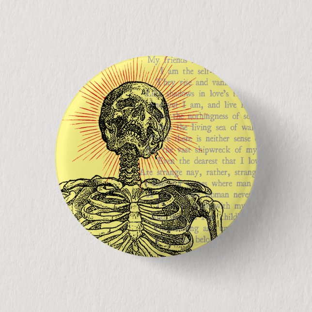 I am Skeleton! 1 Inch Round Button (Front)