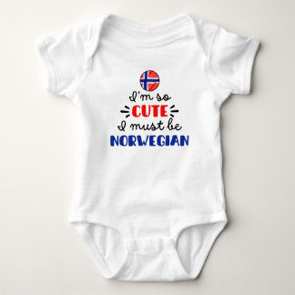 I am so cute I must be Norwegian Baby Bodysuit