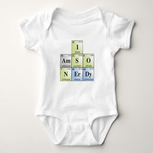 I Am So Nerdy Baby Bodysuit (Front)