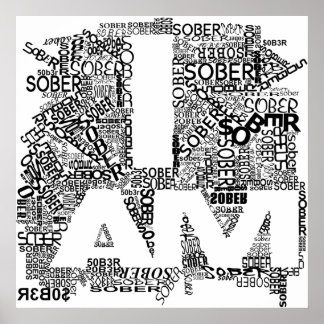 I AM SOBER POSTER