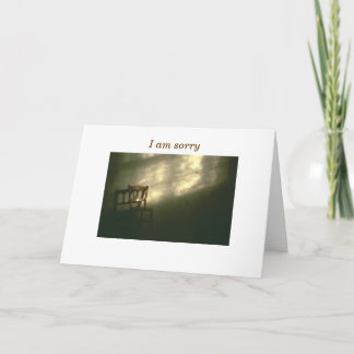 I am sorry card