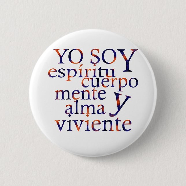 I am Spirit Body  Esp 2 Inch Round Button (Front)