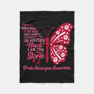 I Am Storm Brain Aneurysm Awareness Month Support Fleece Blanket