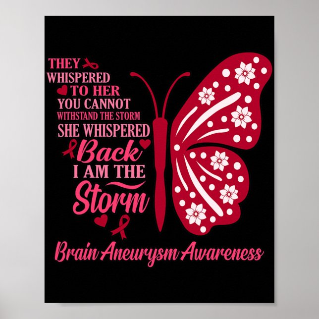 I Am Storm Brain Aneurysm Awareness Month Support  Poster (Front)