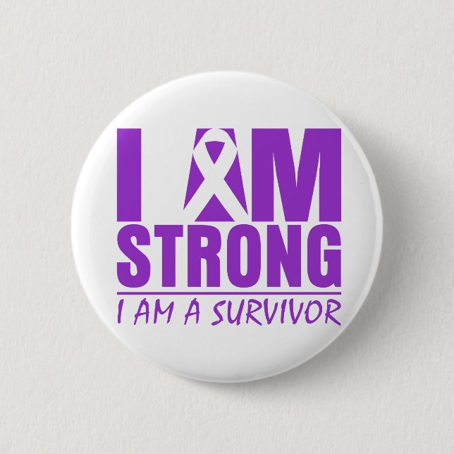 I am Strong - I am a Survivor - "Sjogrens Syndrome 2 Inch Round Button (Front)