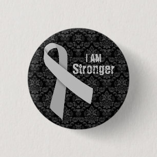 I am stronger than MS 1 Inch Round Button