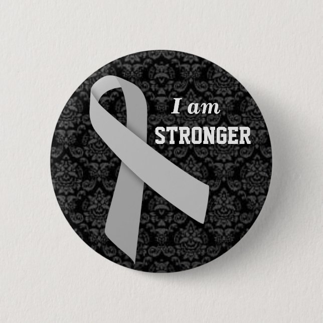 I am Stronger than MS 2 Inch Round Button (Front)