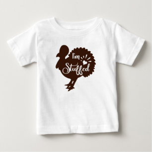 I am stuffed Funny Thanksgiving Baby T-Shirt
