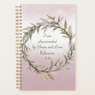 I Am Surrounded by Grace & Love Dusty Rose Planner