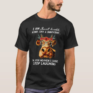I Am Sweet Lovable Kind Shy And Innocent Cow Lover T-Shirt