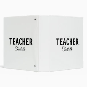 I am teacher school Collegeadd your name text simp Binder
