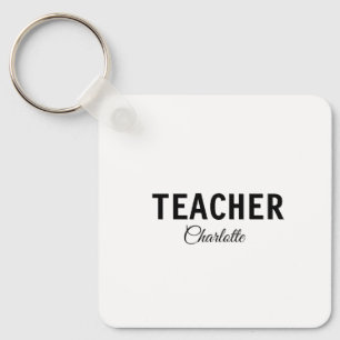 I am teacher school Collegeadd your name text simp Keychain