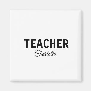 I am teacher school Collegeadd your name text simp Magnet