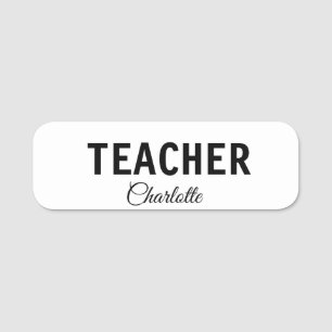 I am teacher school Collegeadd your name text simp Name Tag