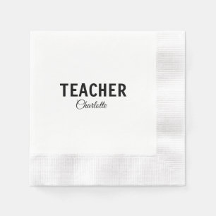 I am teacher school Collegeadd your name text simp Napkin
