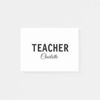 I am teacher school Collegeadd your name text simp Post-it Notes