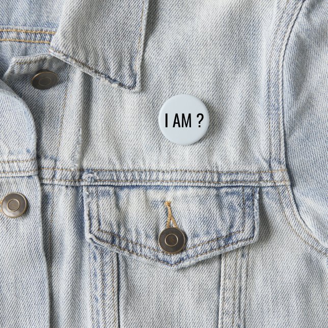 I AM Text  1 Inch Round Button (In Situ)