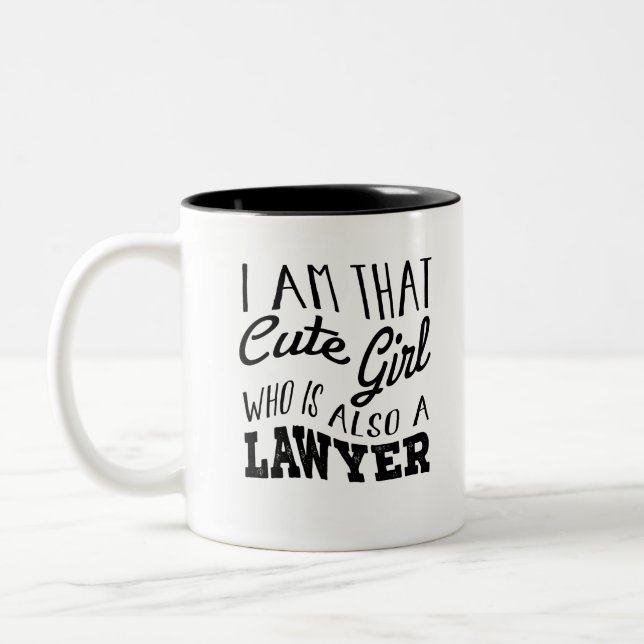 I Am That Cute Girl Who Is Also A Lawyer Two-Tone Coffee Mug (Left)