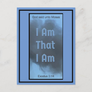 I Am That I Am Scripture Postcard