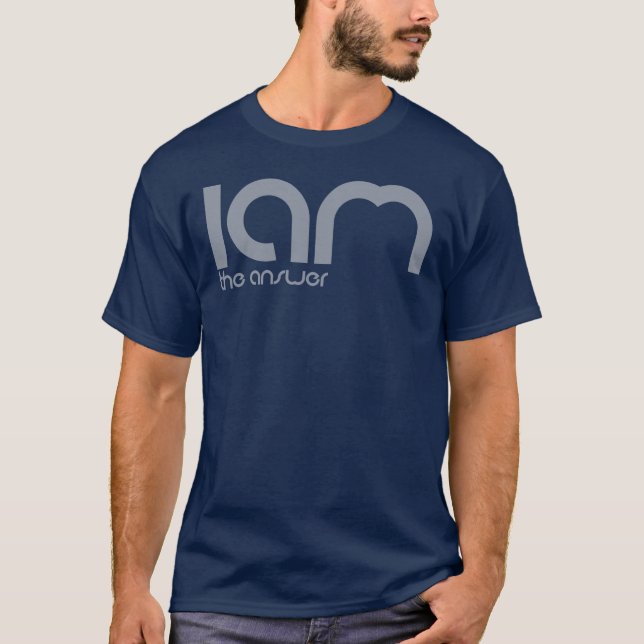 I Am The Answer T-Shirt (logo) - Male (purple) V.2 (Front)