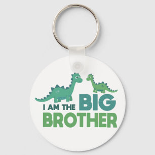 I am the big brother boy cartoon dinosaur keychain