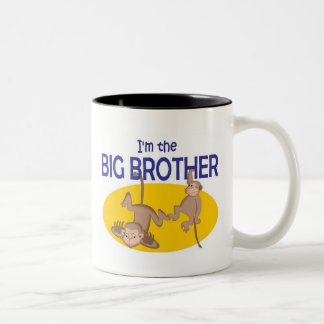 I am the big brother monkey Two-Tone coffee mug