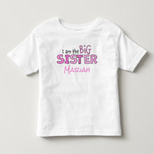 I am the Big Sister Whimsical Pink Cute Modern Toddler T-shirt
