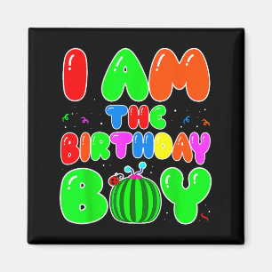 I Am The Birthday Boy Funny Watermelon Birthday Fa Magnet