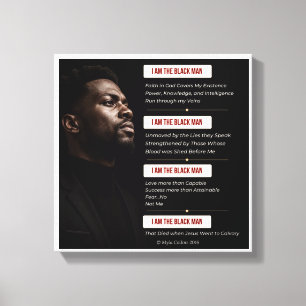 I AM THE BLACK MAN Stretched Canvas Print