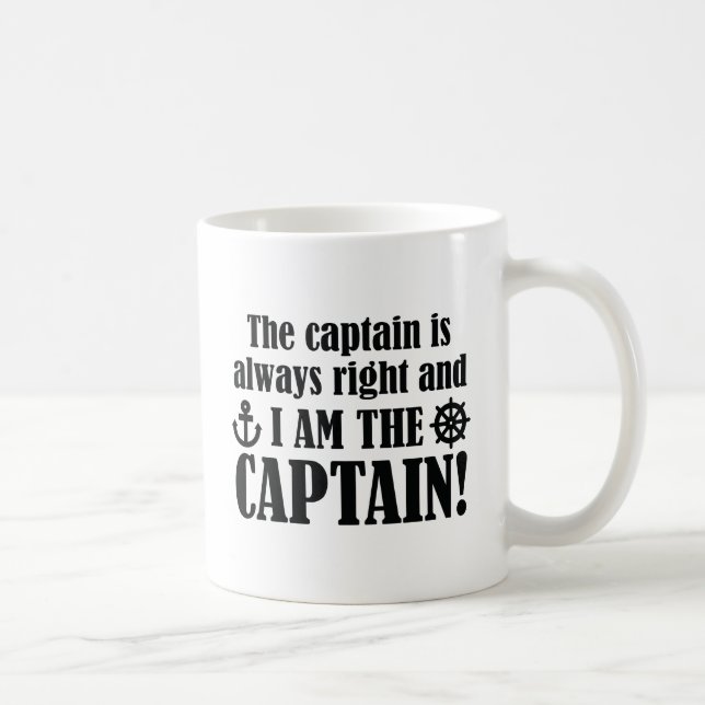 I Am The Captain Coffee Mug (Right)