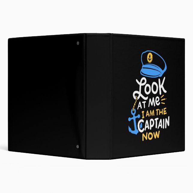 I Am The Captain Now Boating Captain Gift Binder (Background)