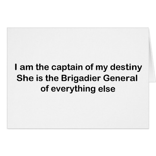 I am the Captain of my destiny (Front Horizontal)