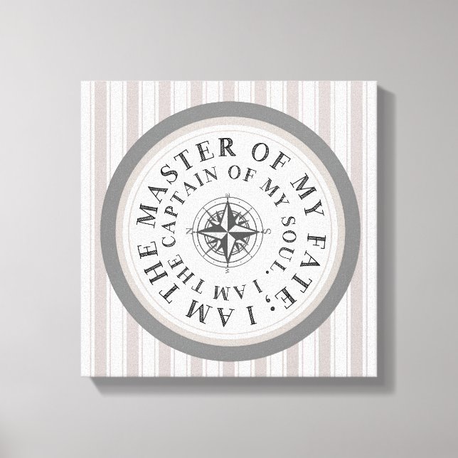 I Am the Captain of My Fate the Master of My Soul Canvas Print (Front)