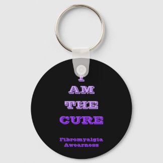 I AM THE CURE Fibromyalgia Awearness Keychain