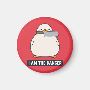I AM THE DANGER Duck Cleaver Knife Meme Magnet
