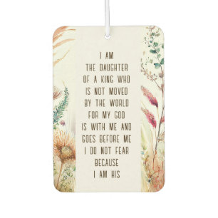 I am the daughter of a King Christian Faith Quote Air Freshener