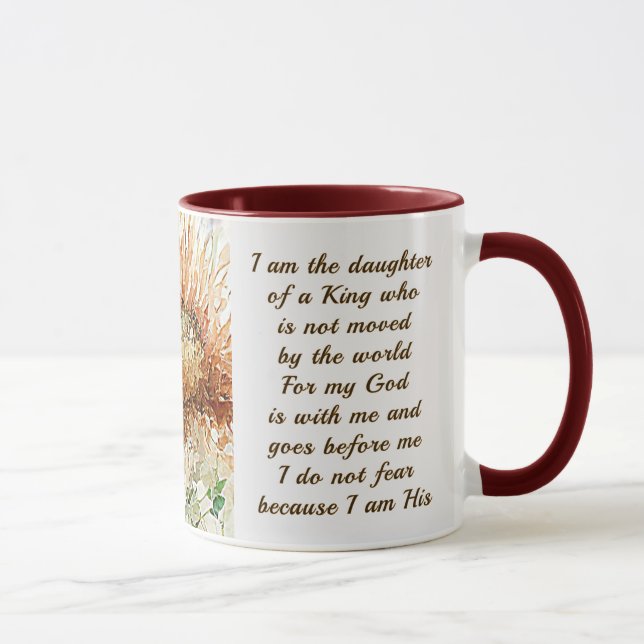 I am the daughter of a King Christian Faith Quote Mug (Right)